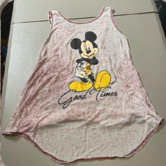 Disney "Good Times" Mickey Mouse Burnout Purple Tank Top Junior's XXL Plus Size - Picture 2 of 6